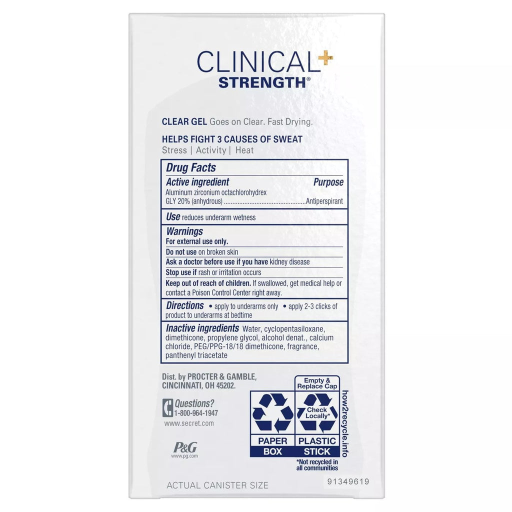 Clear Gel Antiperspirant, Completely Clean, 1.6oz