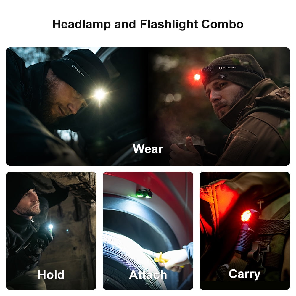 Perun 2 Mini 1100 Lumens LED Rechargeable Headlamp, Black