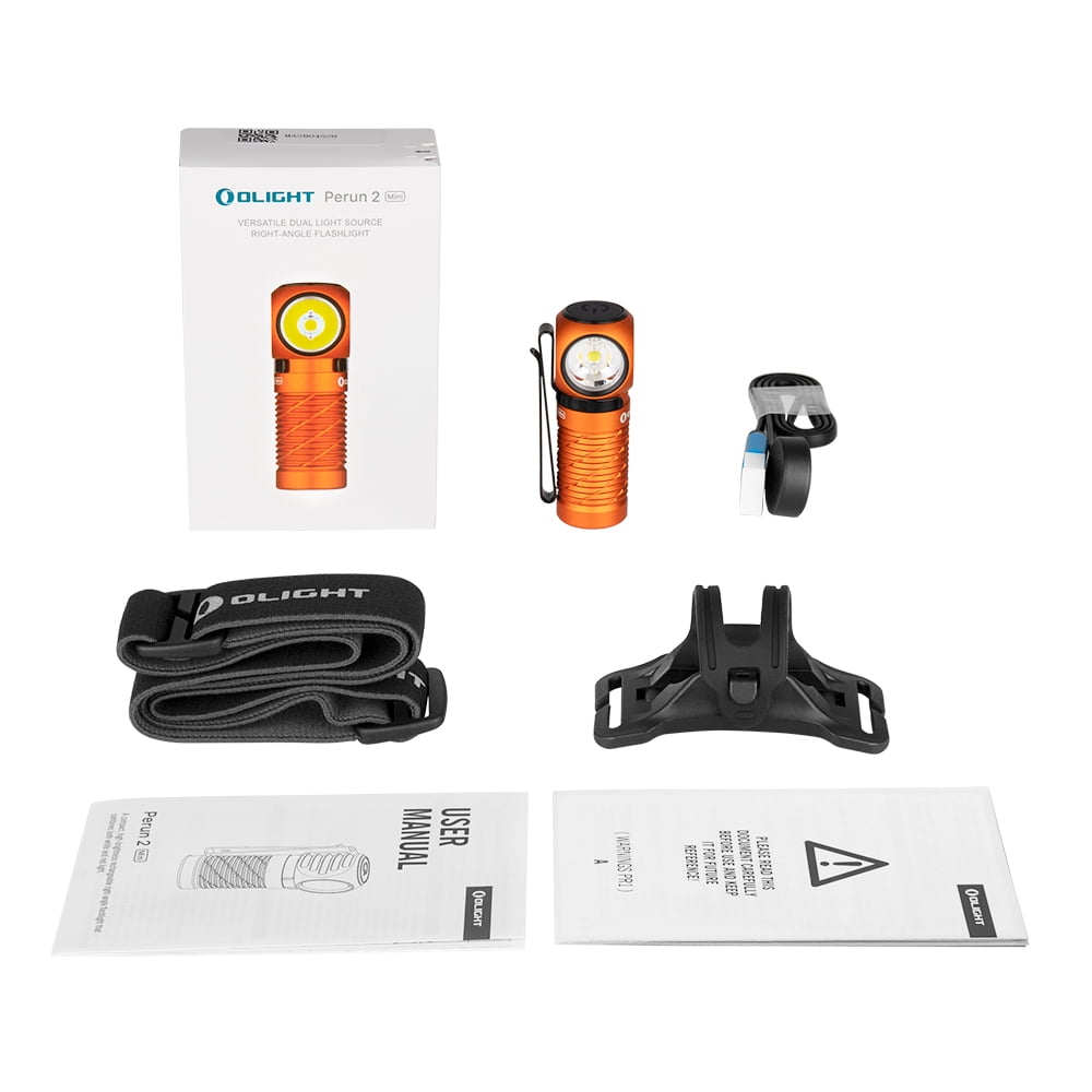 Perun 2 Mini 1100 Lumens LED Rechargeable Headlamp, Black