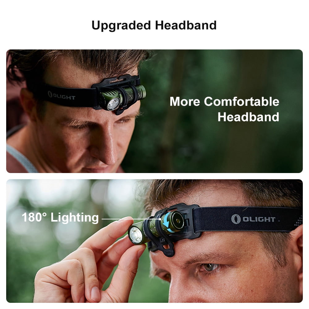 Perun 2 Mini 1100 Lumens LED Rechargeable Headlamp, Black