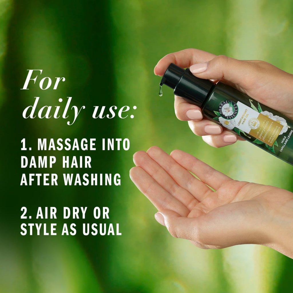 Lightweight Hair Oil, Certified Pure Plants, with Aloe and Camellia Flower Oil, 3.2 fl oz
