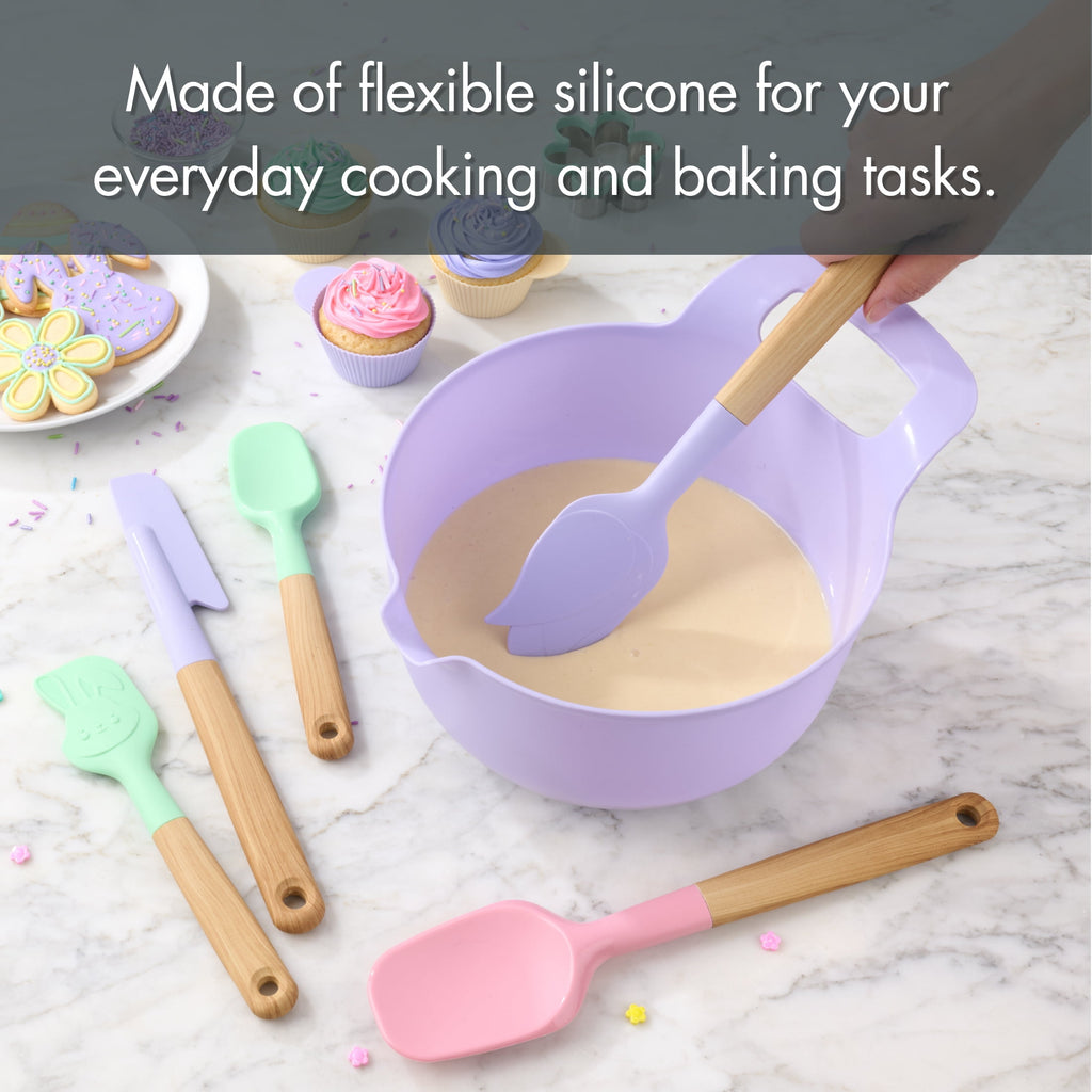 Way To Celebrate 5-Piece Baking Tools. Purple, Pink and Green