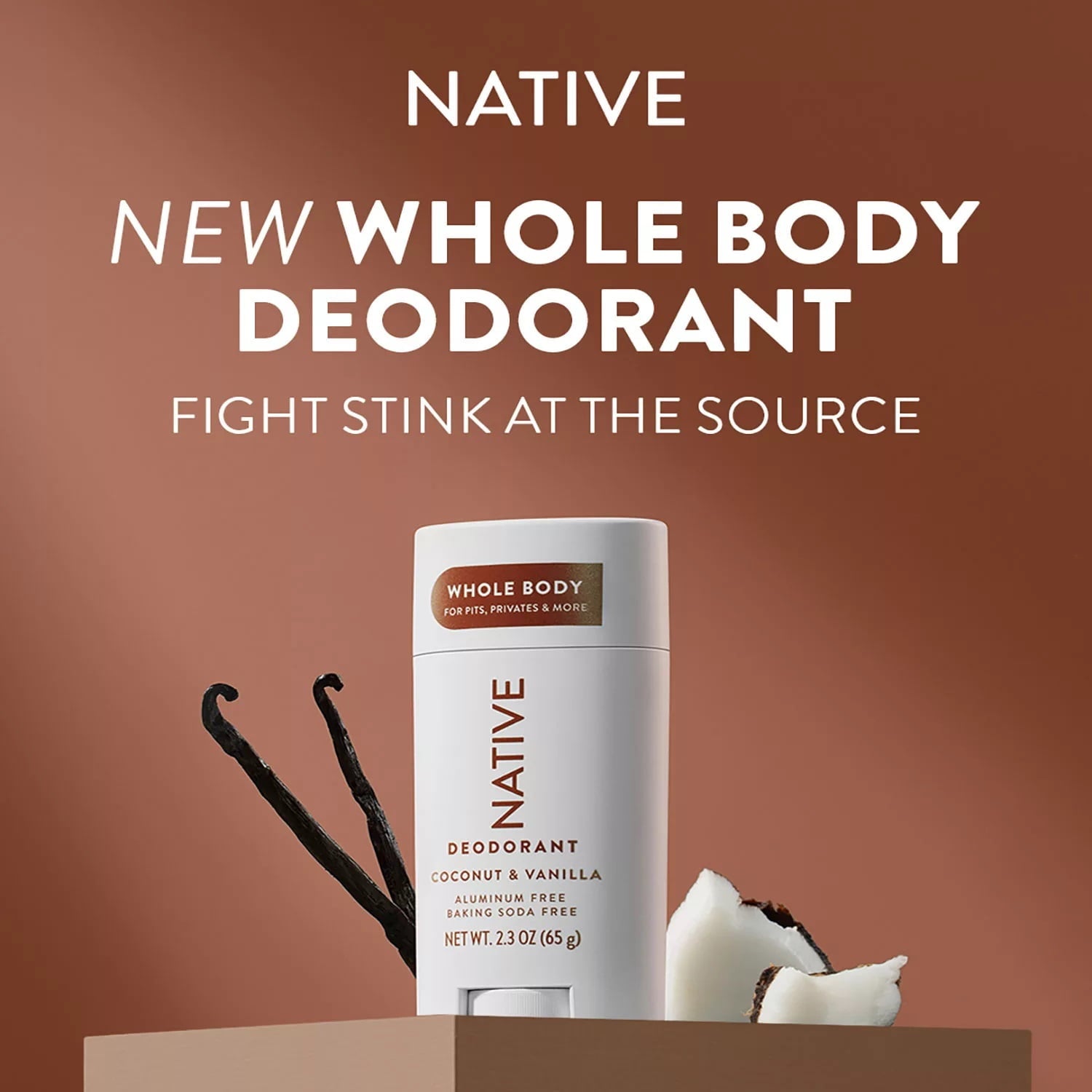 Whole Body Aluminum-Free Deodorant, Coconut &amp; Vanilla, 2.3 Ounce (3 Pack)