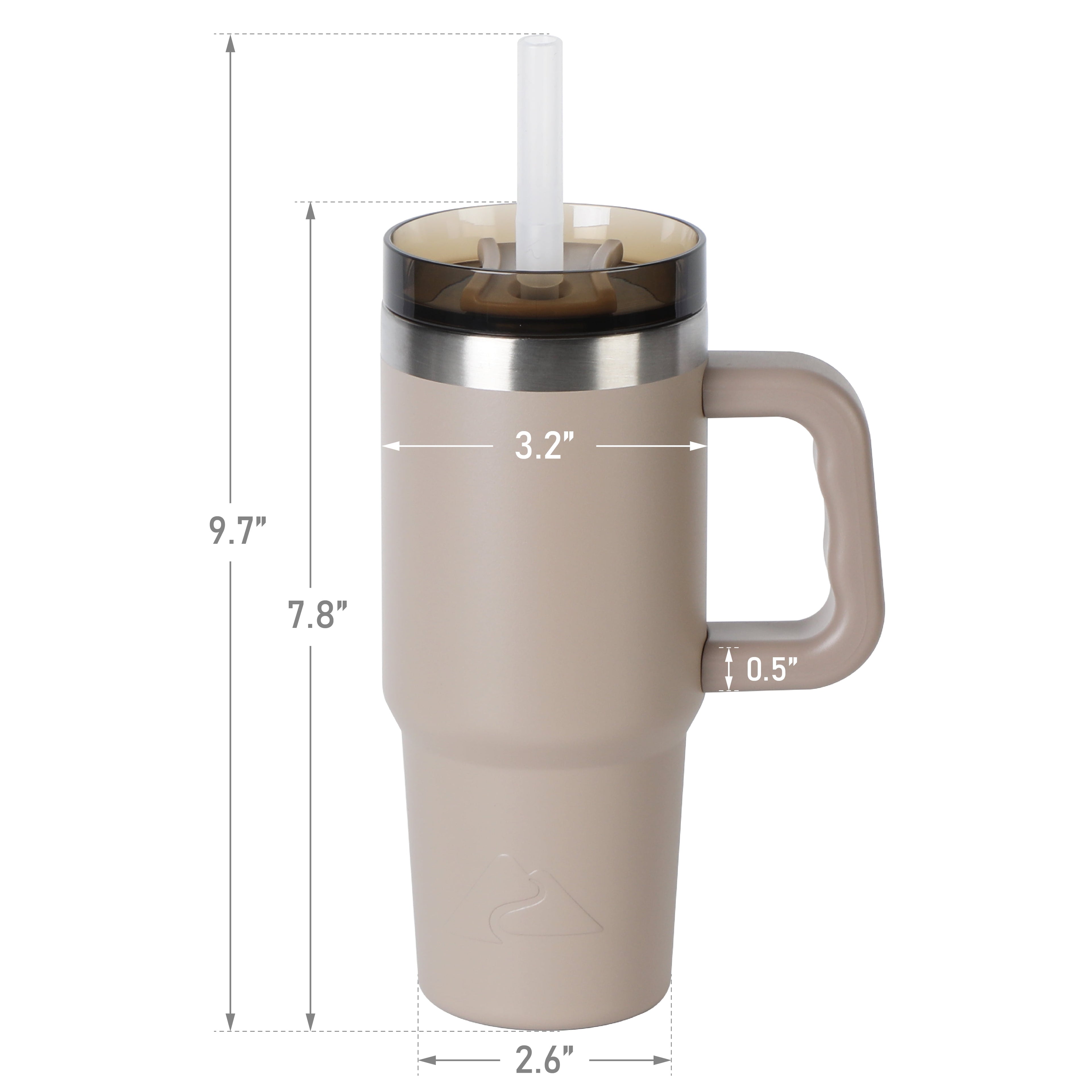 Ozark Trail 18 oz Stainless Steel Insulated Tumbler with Handle, Black