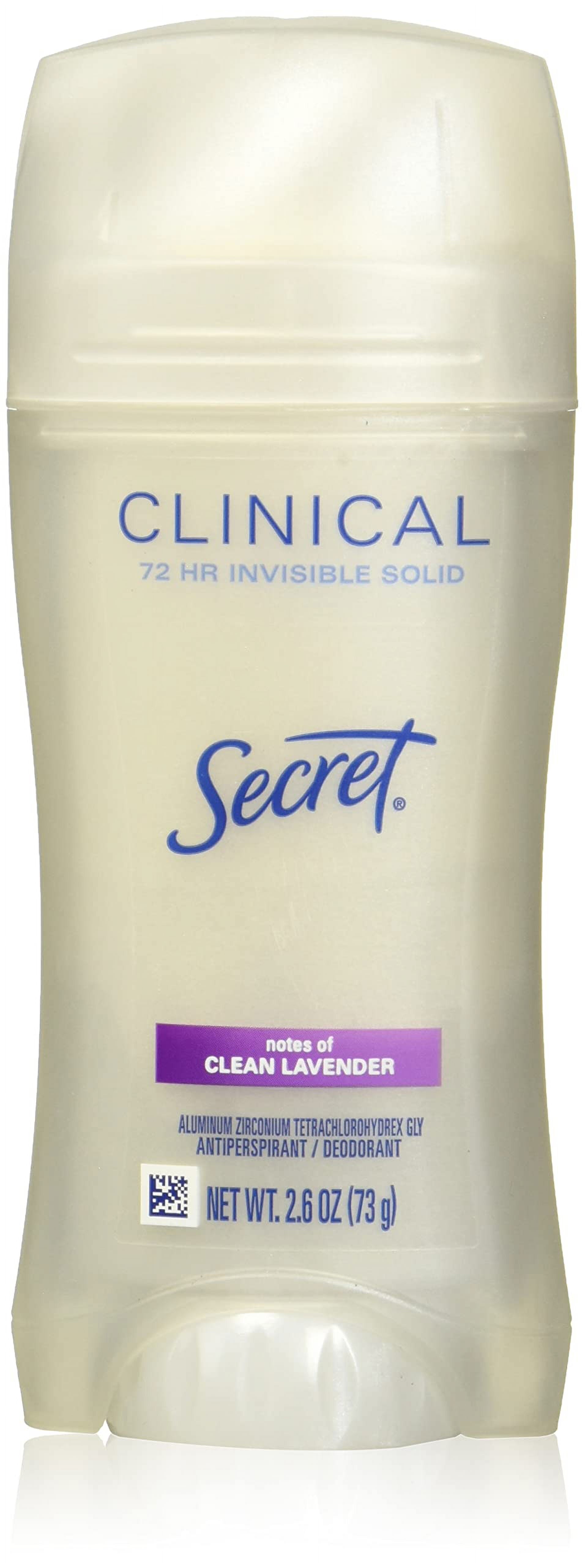 Antiperspirant And Deodorant For Women, Clinical Strength Invisible Solid, Clean Lavender Scent, 2.6 Oz