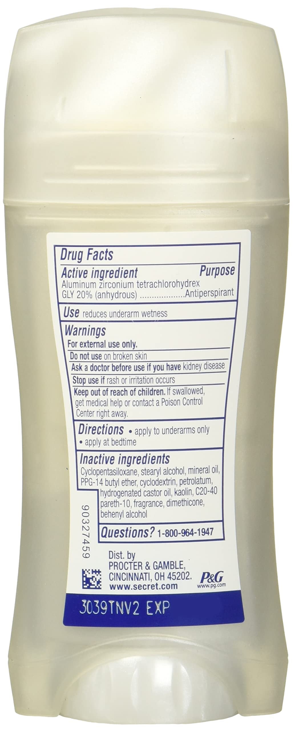 Antiperspirant And Deodorant For Women, Clinical Strength Invisible Solid, Clean Lavender Scent, 2.6 Oz