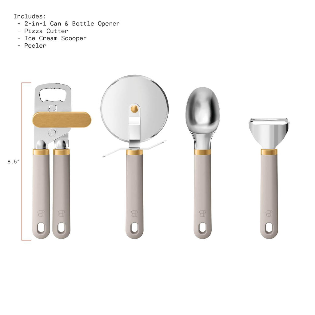 4-Piece Essentials Gadget Set, Porcini Taupe by Drew Barrymore