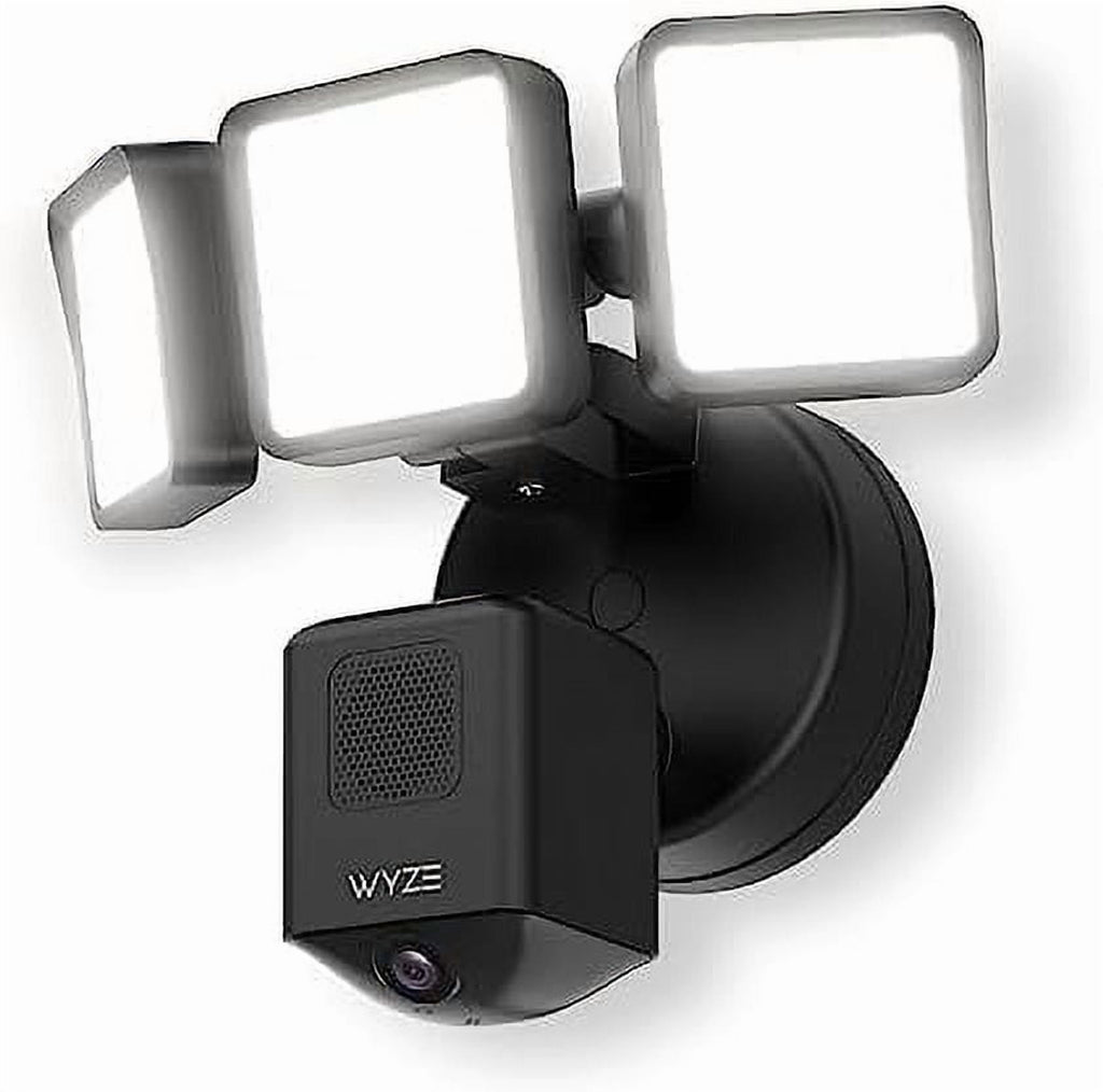Floodlight Camera Pro, 3000 Lumen LEDs, 180° Wide View, 2k HD Outdoor Wi-Fi Floodlight Home Security Camera - Black
