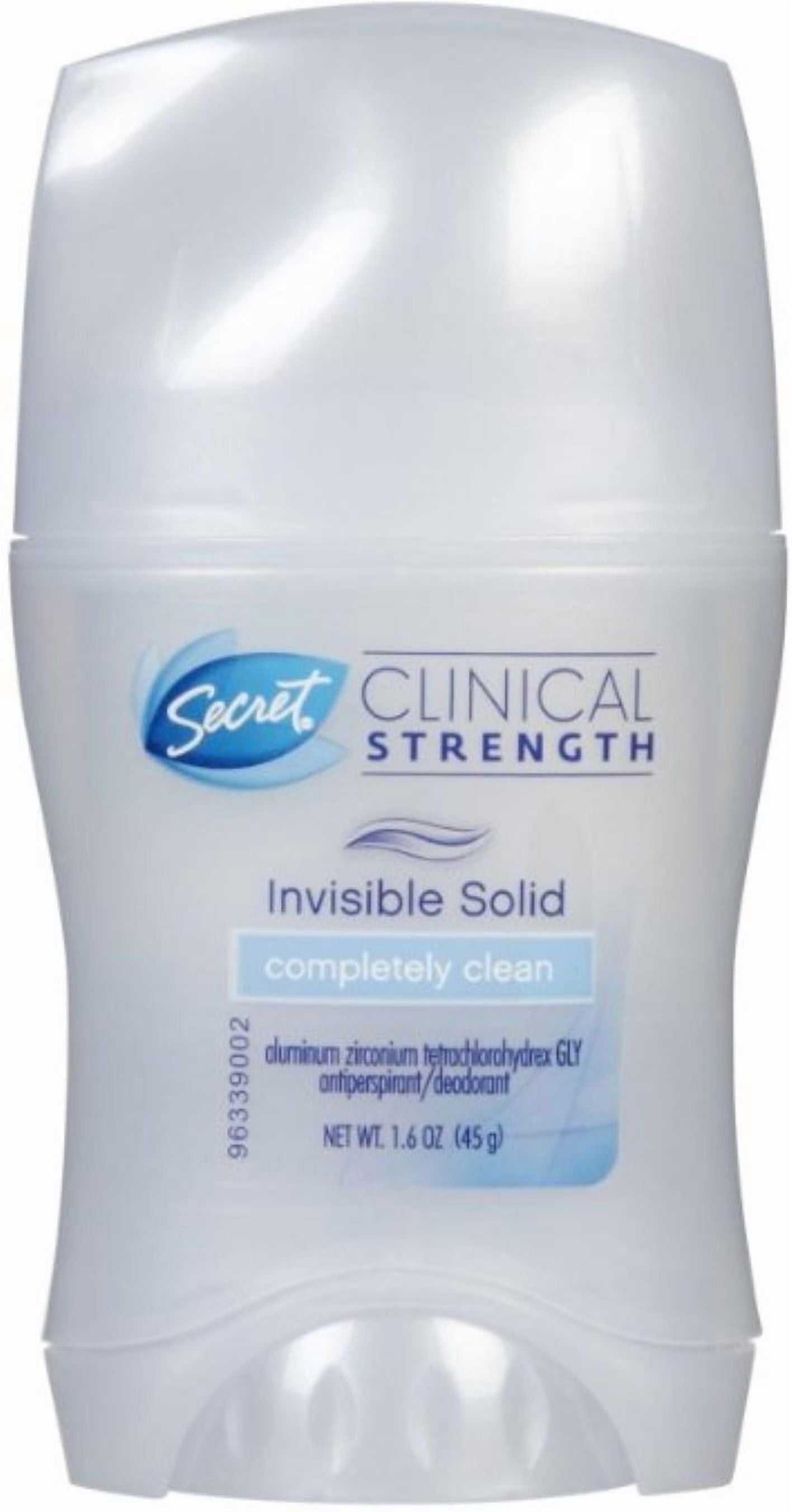 Clinical Strength Invisible Solid Antiperspirant &amp; Deodorant, Completely Clean 1.60 oz (Pack of 6)