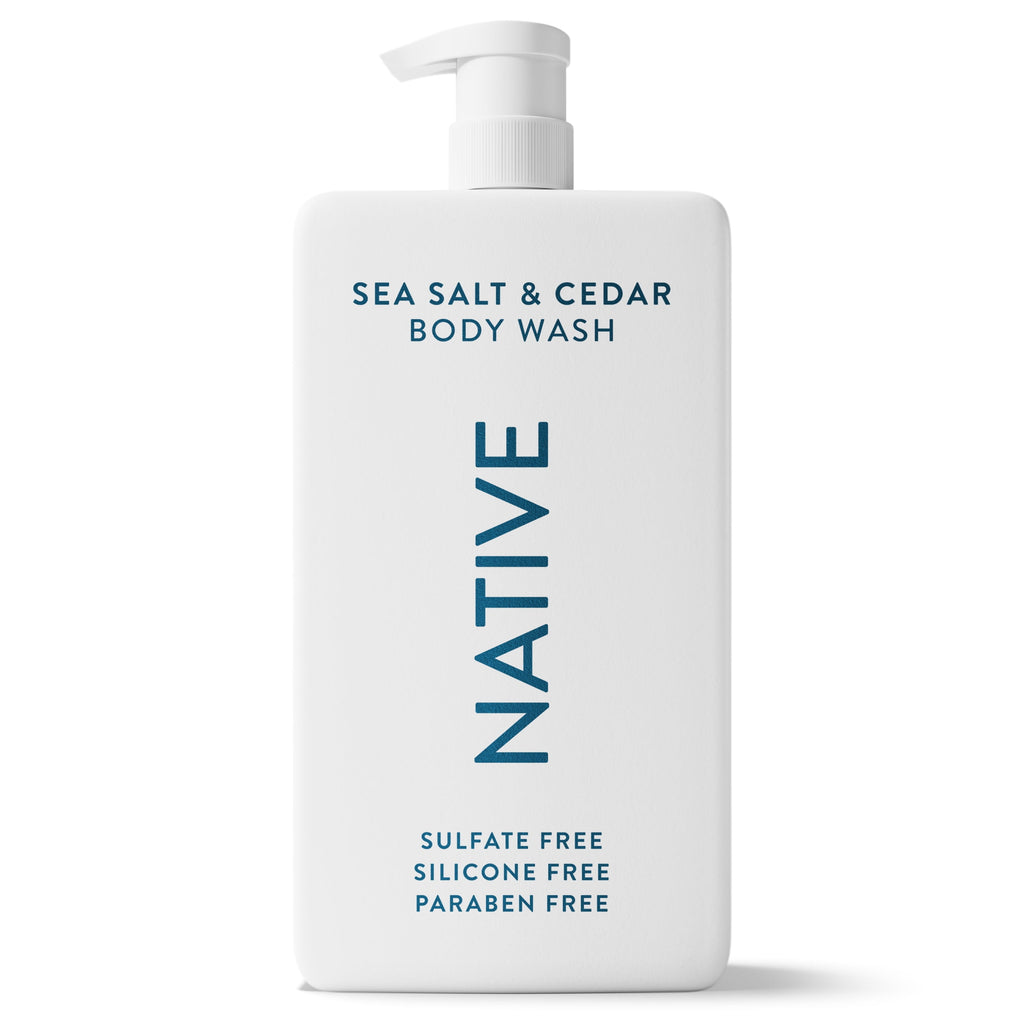 Body Wash, Sea Salt &amp; Cedar, Sulfate Free, Naturally Derived Ingredients, 24hr Freshness, for Women &amp; Men, 36 fl oz