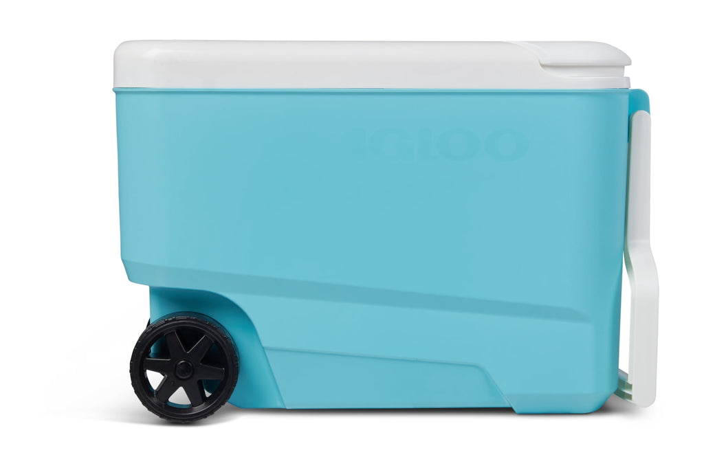 38 qt. 'Wheelie Cool' Hard Ice Chest Cooler with Wheels - Blue