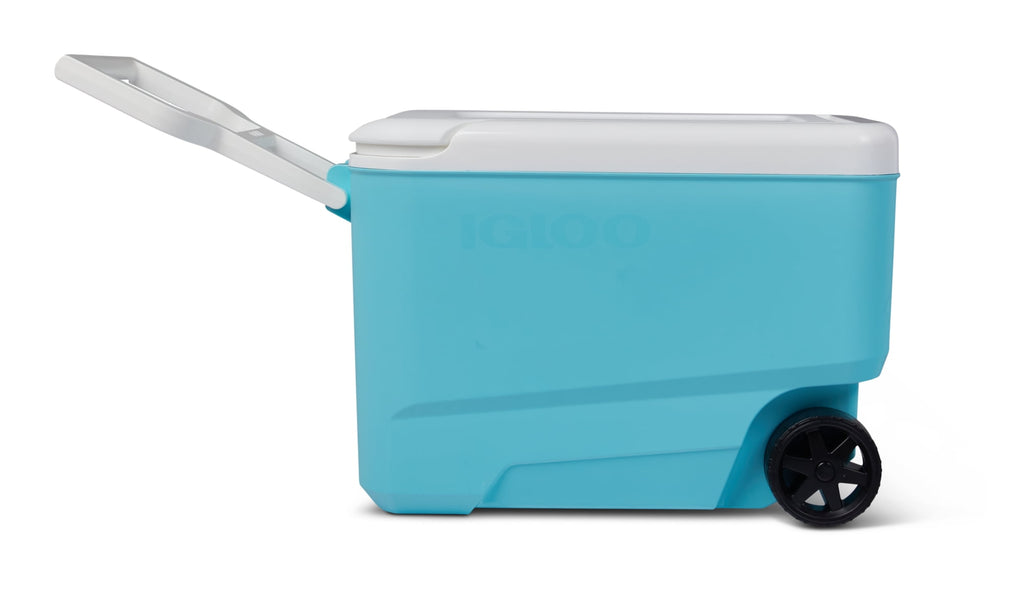 38 qt. 'Wheelie Cool' Hard Ice Chest Cooler with Wheels - Blue