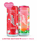 Valentine’s Special Limited Addition Energy Drink Variety Pack, Cherry Slush &amp; Strawberry Sunrise, Zero Sugar, 2 Cans (12 fl oz Each), Limited Edition