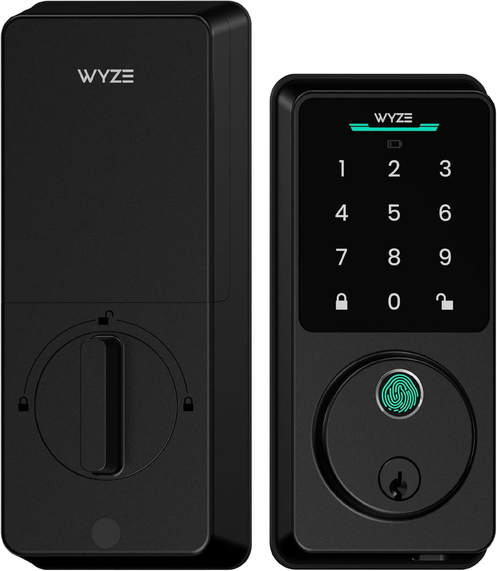 Lock Bolt v2, Smart Wi-Fi Deadbolt with Fingerprint Scanner, Keyless Entry, Keypad with 50 Passcodes, Built-in Wi-Fi 6, Auto-Lock, 8-Month Battery