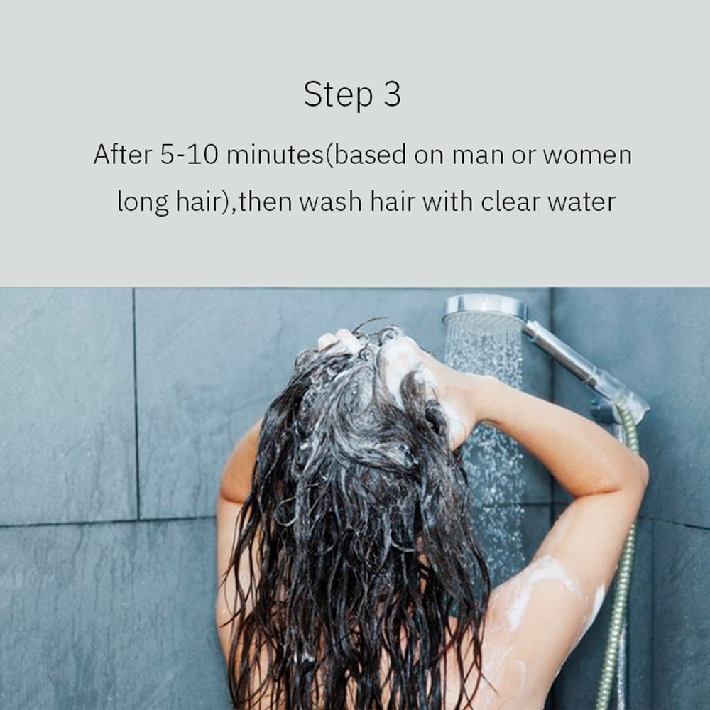 Black Hair Shampoo Organic Natural Plant Hair Dye Plant Essence Permanent Black Hair Color Dye Shampoo for Women Men Cover Gray White Hair