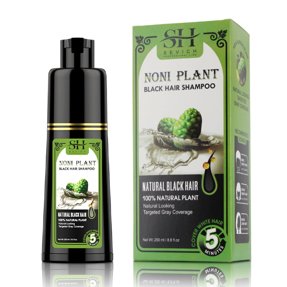 Black Hair Shampoo Organic Natural Plant Hair Dye Plant Essence Permanent Black Hair Color Dye Shampoo for Women Men Cover Gray White Hair