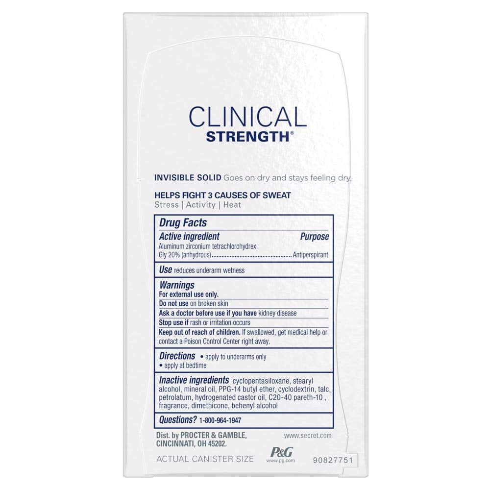 Clinical Strength Invisible Solid Antiperspirant &amp; Deodorant, Completely Clean 1.60 oz