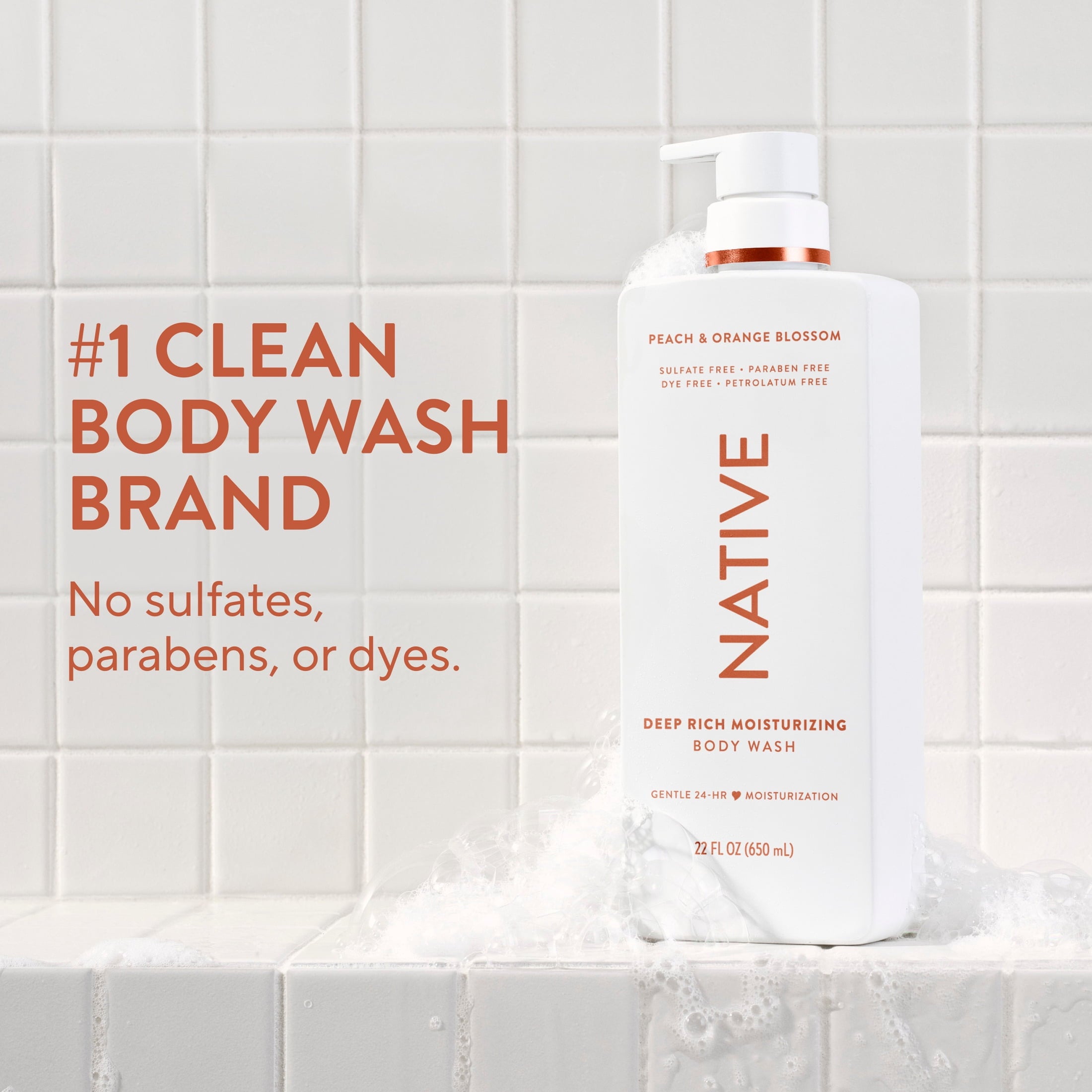 Moisturizing Body Wash Peach &amp; Orange Blossom, 22oz