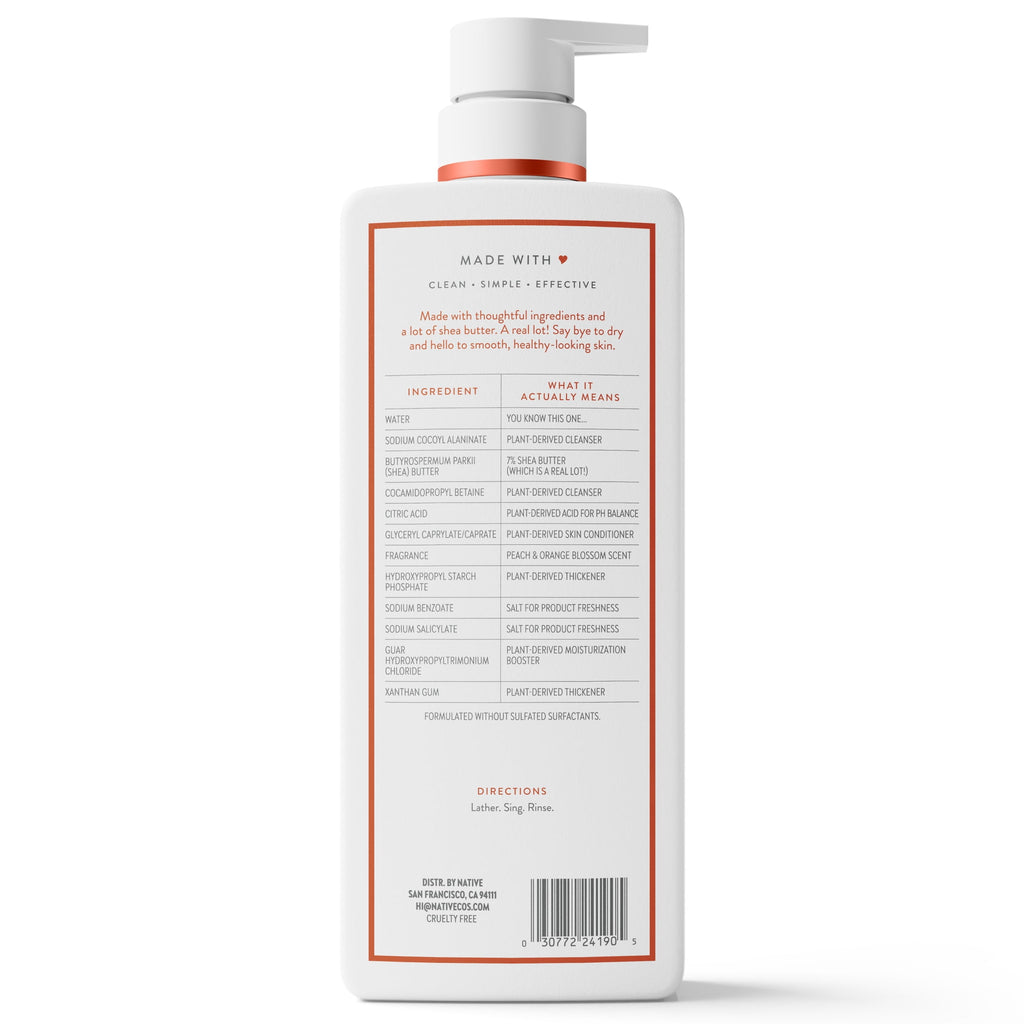 Moisturizing Body Wash Peach &amp; Orange Blossom, 22oz