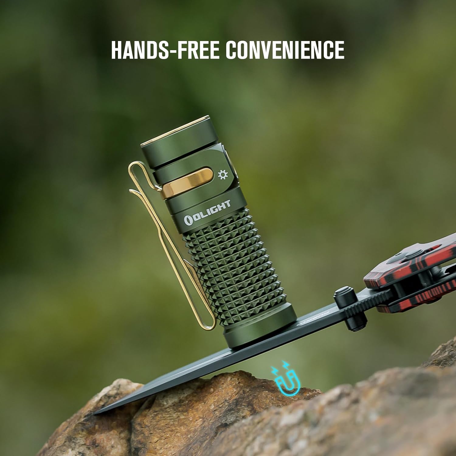 Baton4 Premium Edition EDC Flashlights 1300 Lumens with Type-C Charging Box, Powered by Battery, Small Bright Light IPX8 Waterproof for Emergencies, Outdoors (Orange)