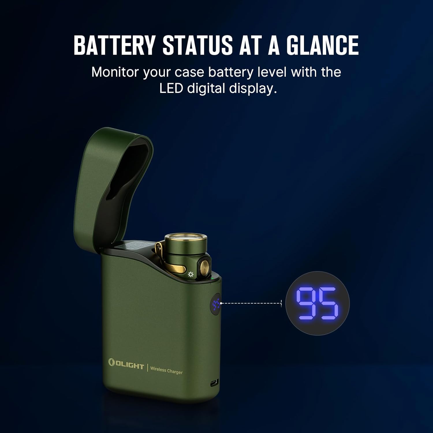 Baton4 Premium Edition EDC Flashlights 1300 Lumens with Type-C Charging Box, Powered by Battery, Small Bright Light IPX8 Waterproof for Emergencies, Outdoors (Orange)