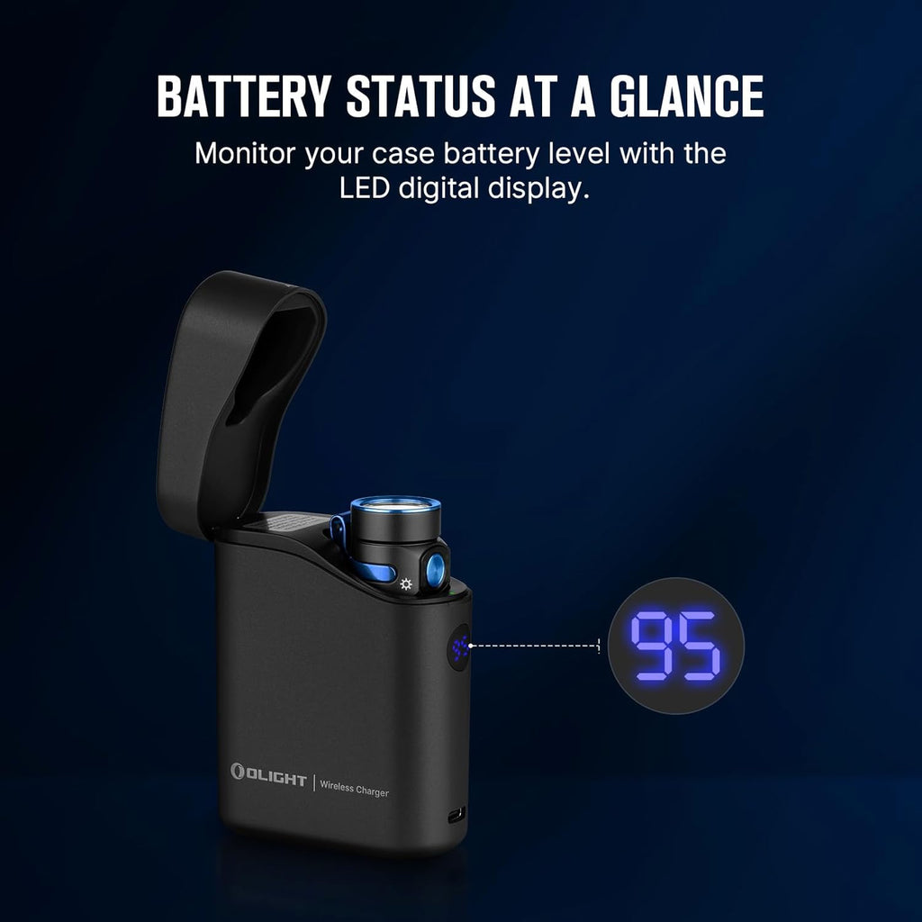 Baton4 Premium Edition EDC Flashlights 1300 Lumens with Type-C Charging Box, Powered by Battery, Small Bright Light IPX8 Waterproof for Emergencies, Outdoors (Orange)