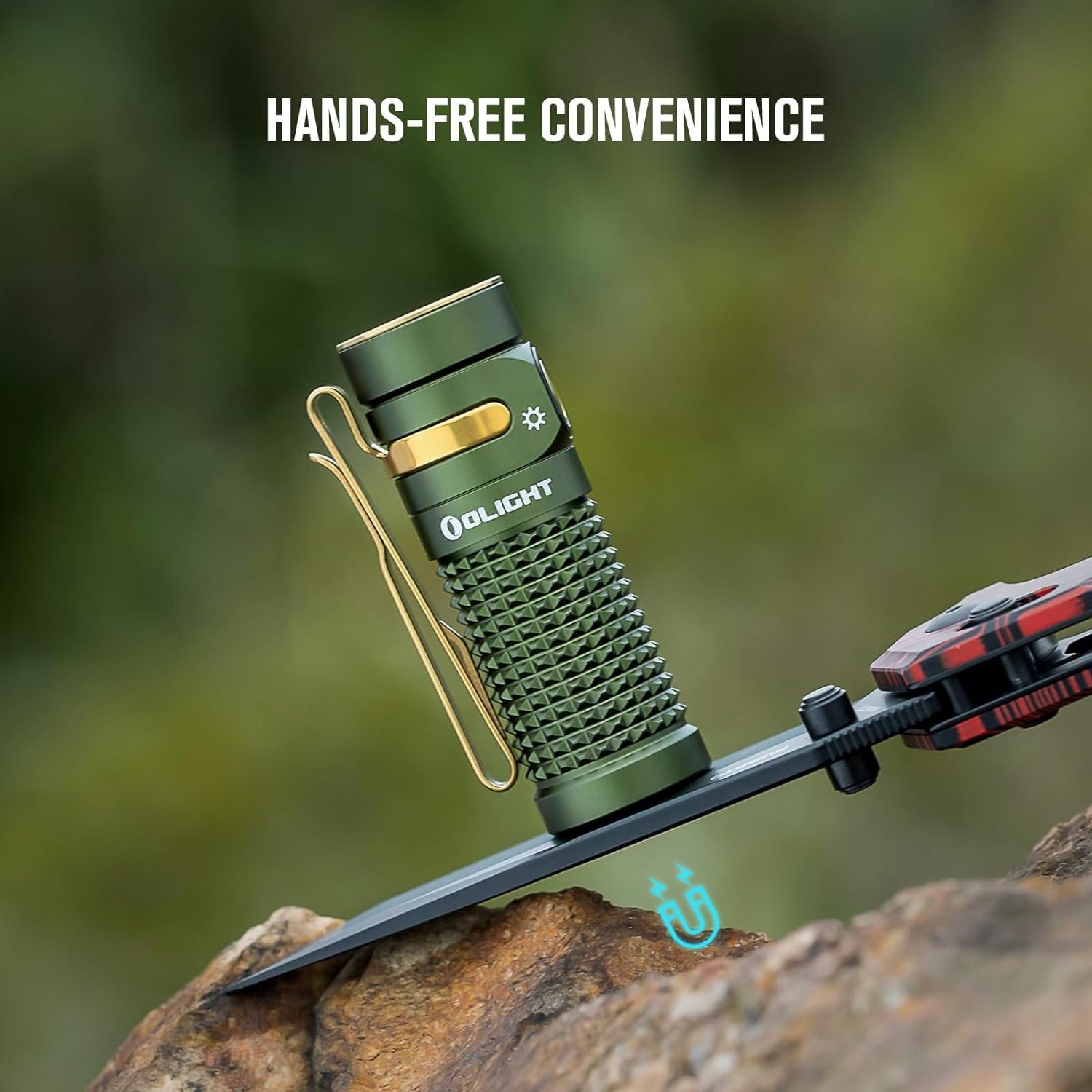 Baton4 Premium Edition EDC Flashlights 1300 Lumens with Type-C Charging Box, Powered by Battery, Small Bright Light IPX8 Waterproof for Emergencies, Outdoors (Orange)