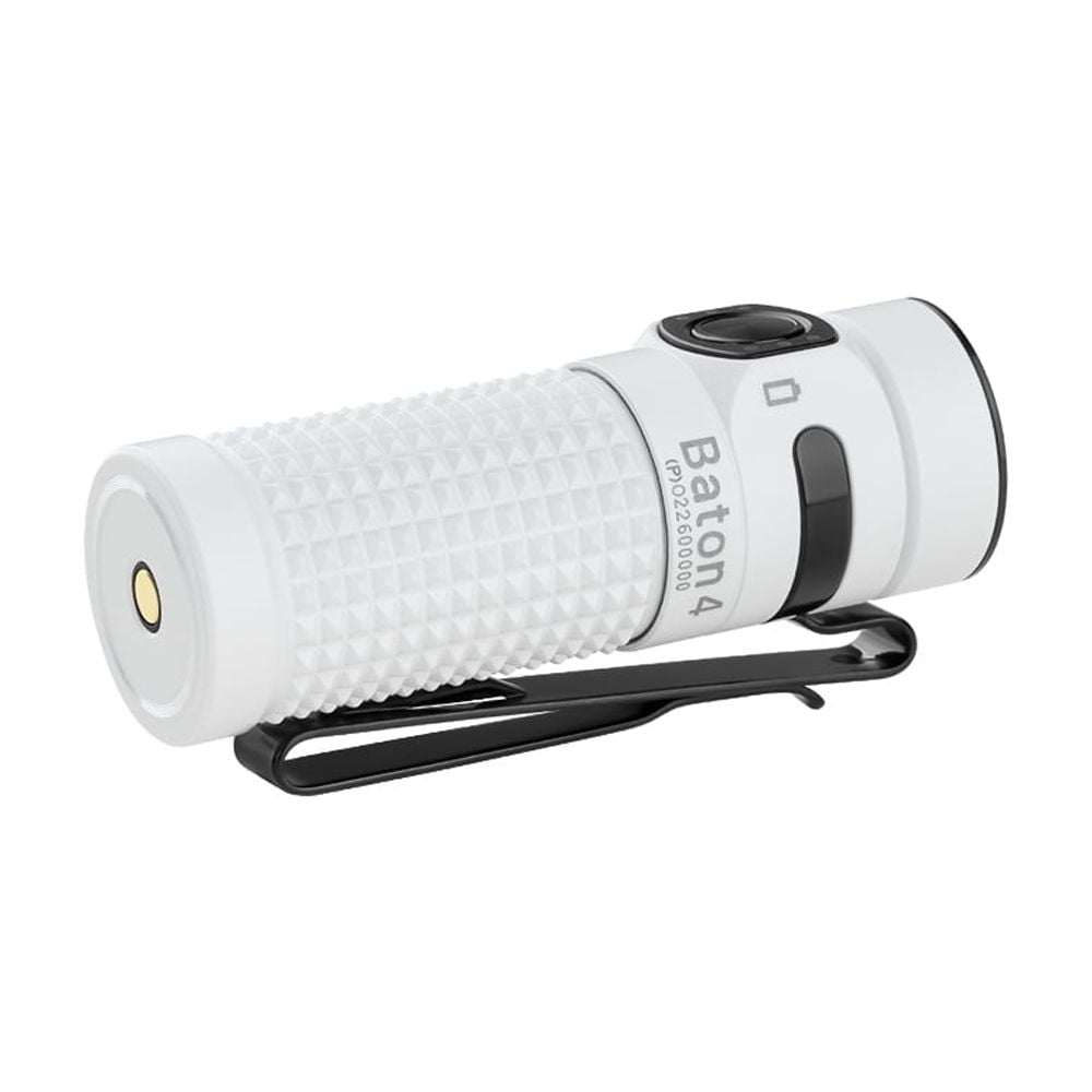Baton4 Premium Edition EDC Flashlights 1300 Lumens with Type-C Charging Box, Powered by Battery, Small Bright Light IPX8 Waterproof for Emergencies, Outdoors (Orange)