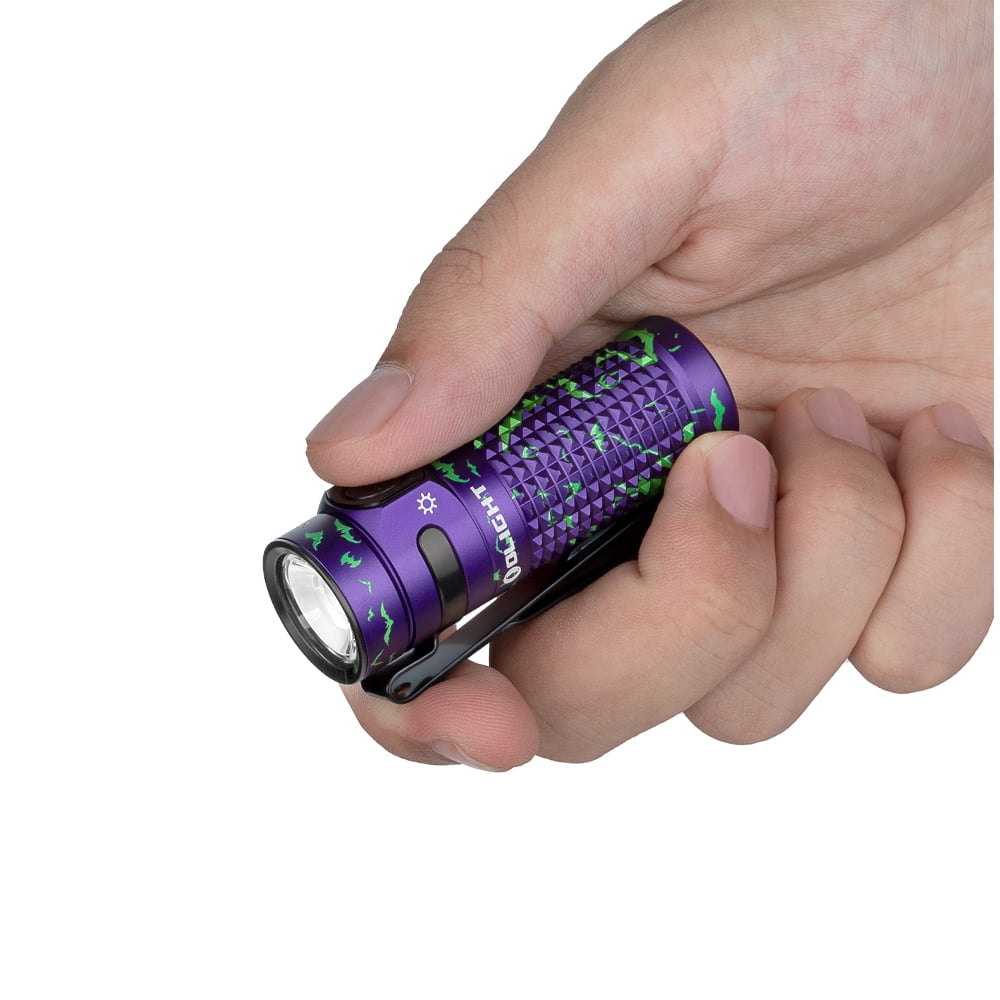 Baton4 Premium Edition EDC Flashlights 1300 Lumens with Type-C Charging Box, Powered by Battery, Small Bright Light IPX8 Waterproof for Emergencies, Outdoors (Orange)