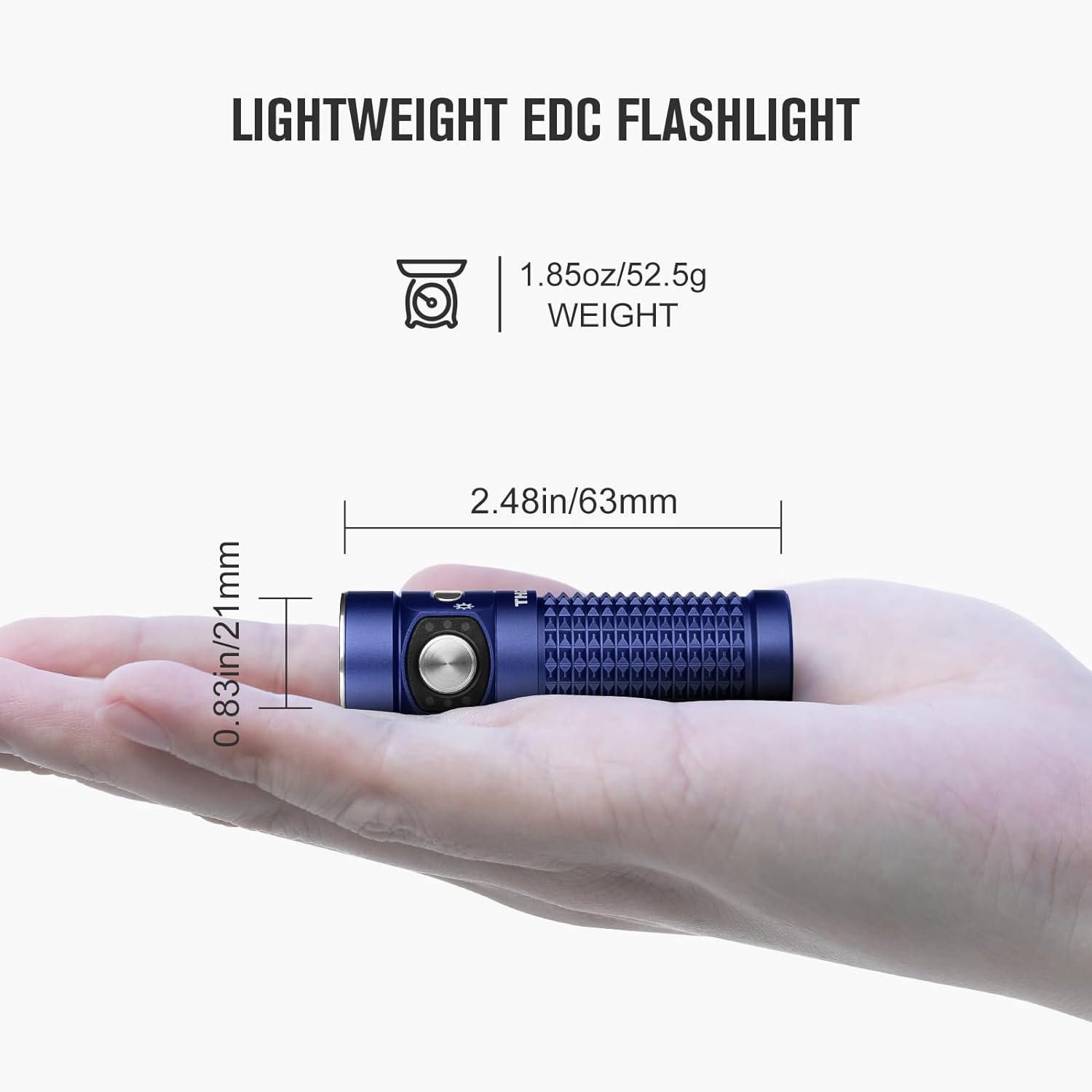 Baton4 Premium Edition EDC Flashlights 1300 Lumens with Type-C Charging Box, Powered by Battery, Small Bright Light IPX8 Waterproof for Emergencies, Outdoors (Orange)