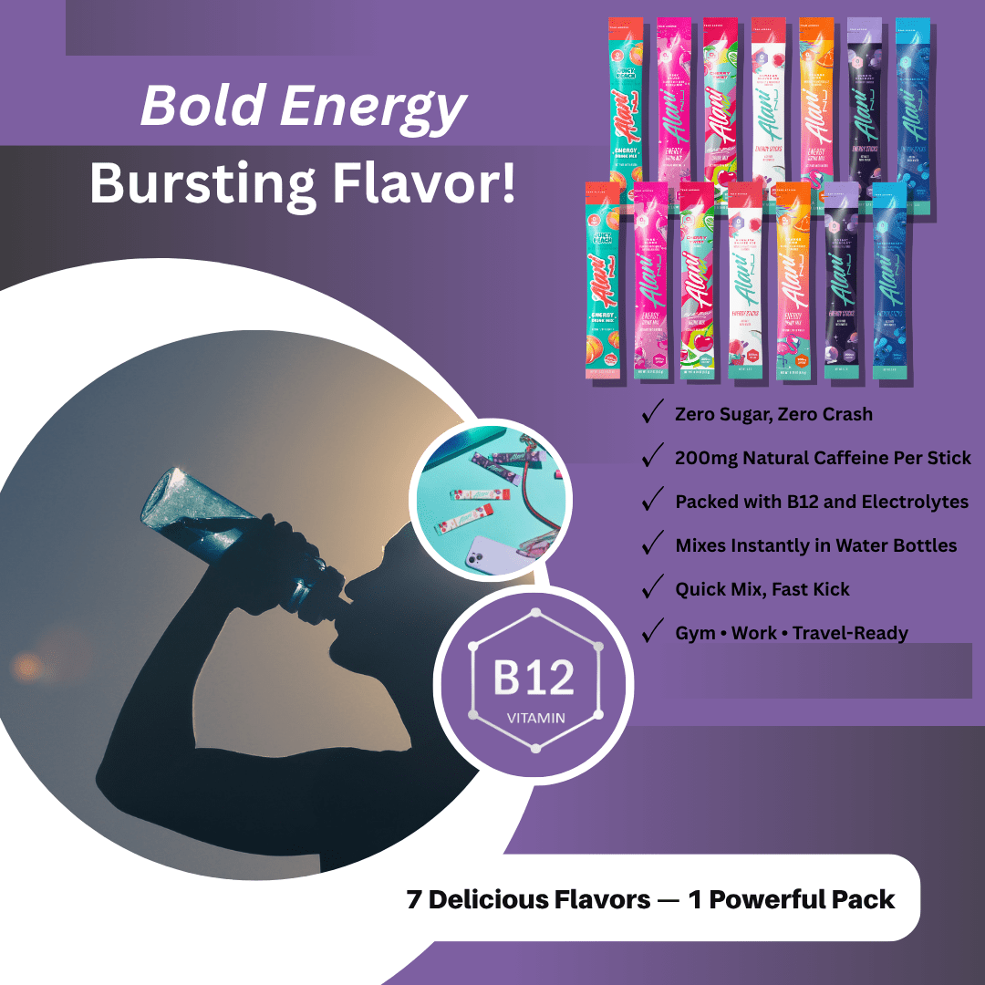 on The go Energy Powder Sticks | Variety Pack | 7 Flavors (14 Pack) Bundled by It Up