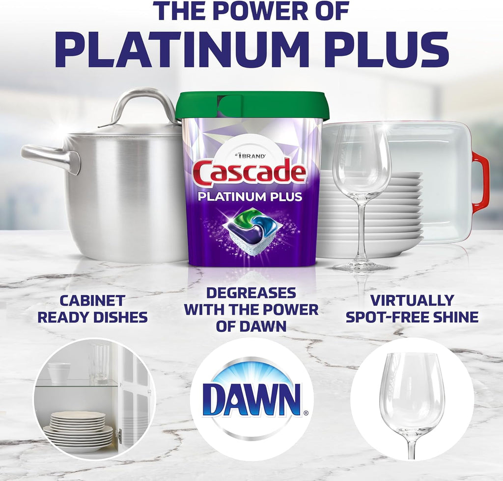 Platinum Plus ActionPacs Dishwasher Detergent Pods, Mountain, 52 Count
