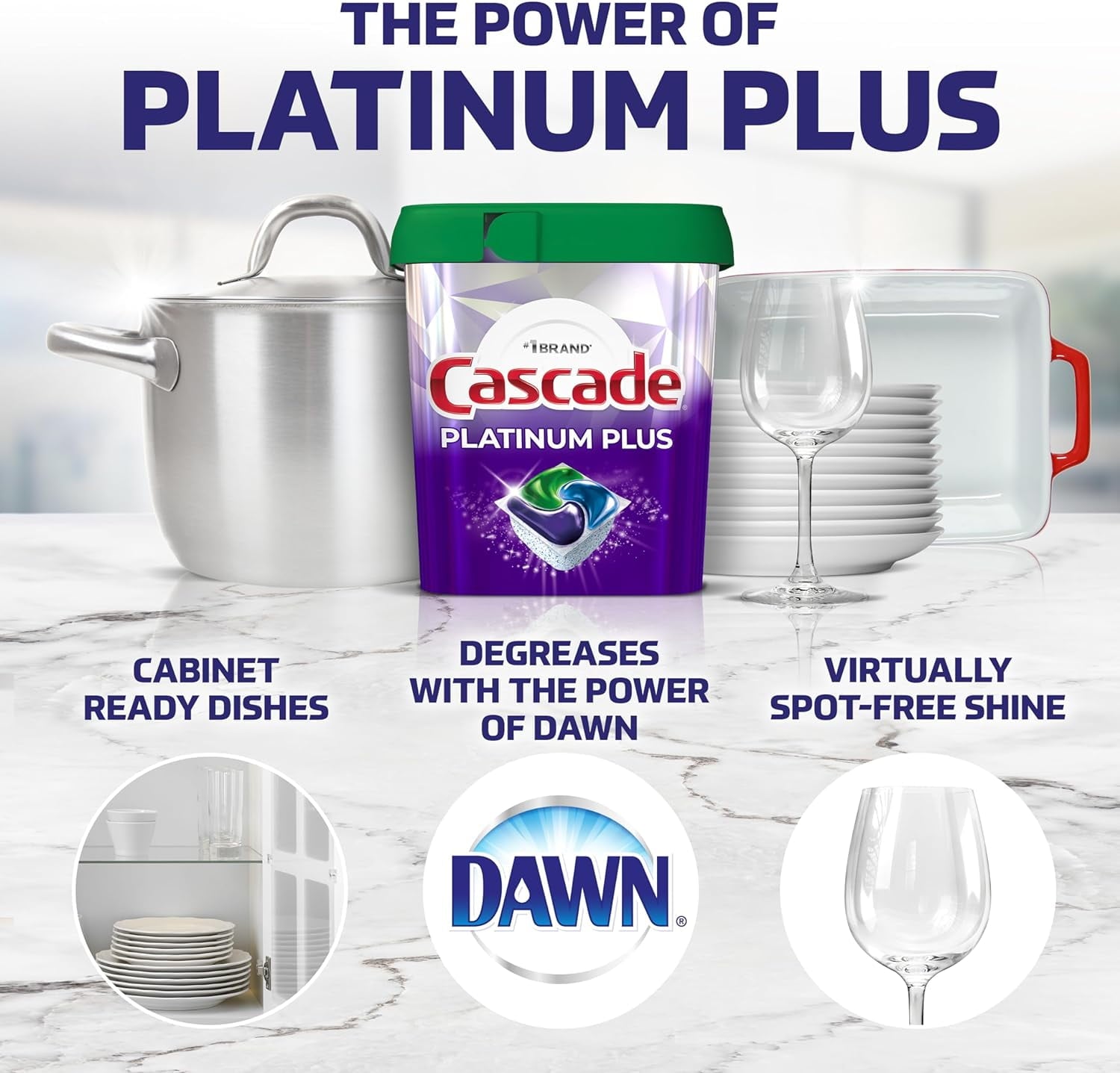 Platinum Plus ActionPacs Dishwasher Detergent Pods, Mountain, 52 Count
