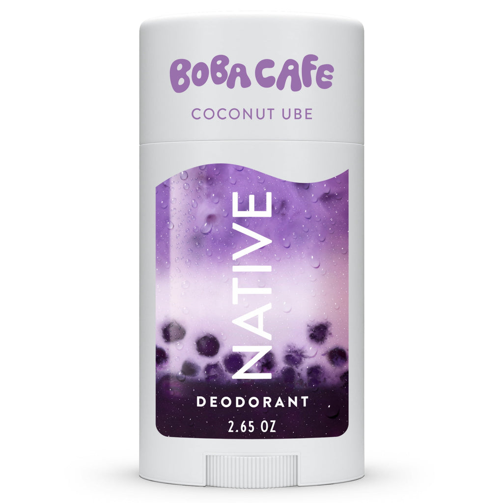 Aluminum Free Deodorant, Limited Edition Coconut Ube, 72 Hour Odor Protection, for Women and Men, Boba Café, 2.65oz