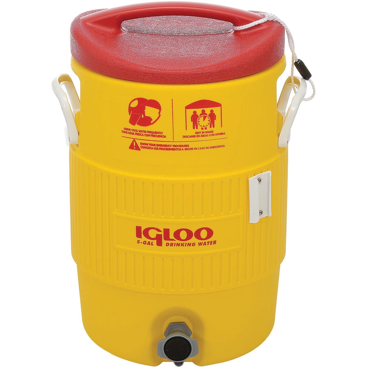 385-48153 Heat Stress Solution Water Coolers, 5 gal, Red/Yellow