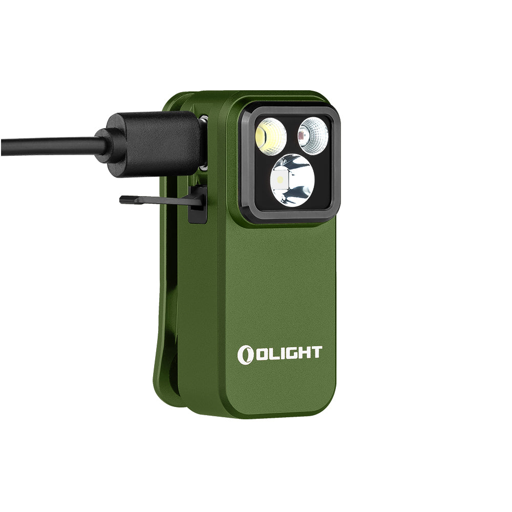 Oclip Pro EDC Flashlight Clip-on Light, Rechargeable 500 Lumens with Three Lighting Solutions Type-C Charging, Magnetic Flash Lights for Signaling, Cycling, Outdoor or Indoor Use(Black)