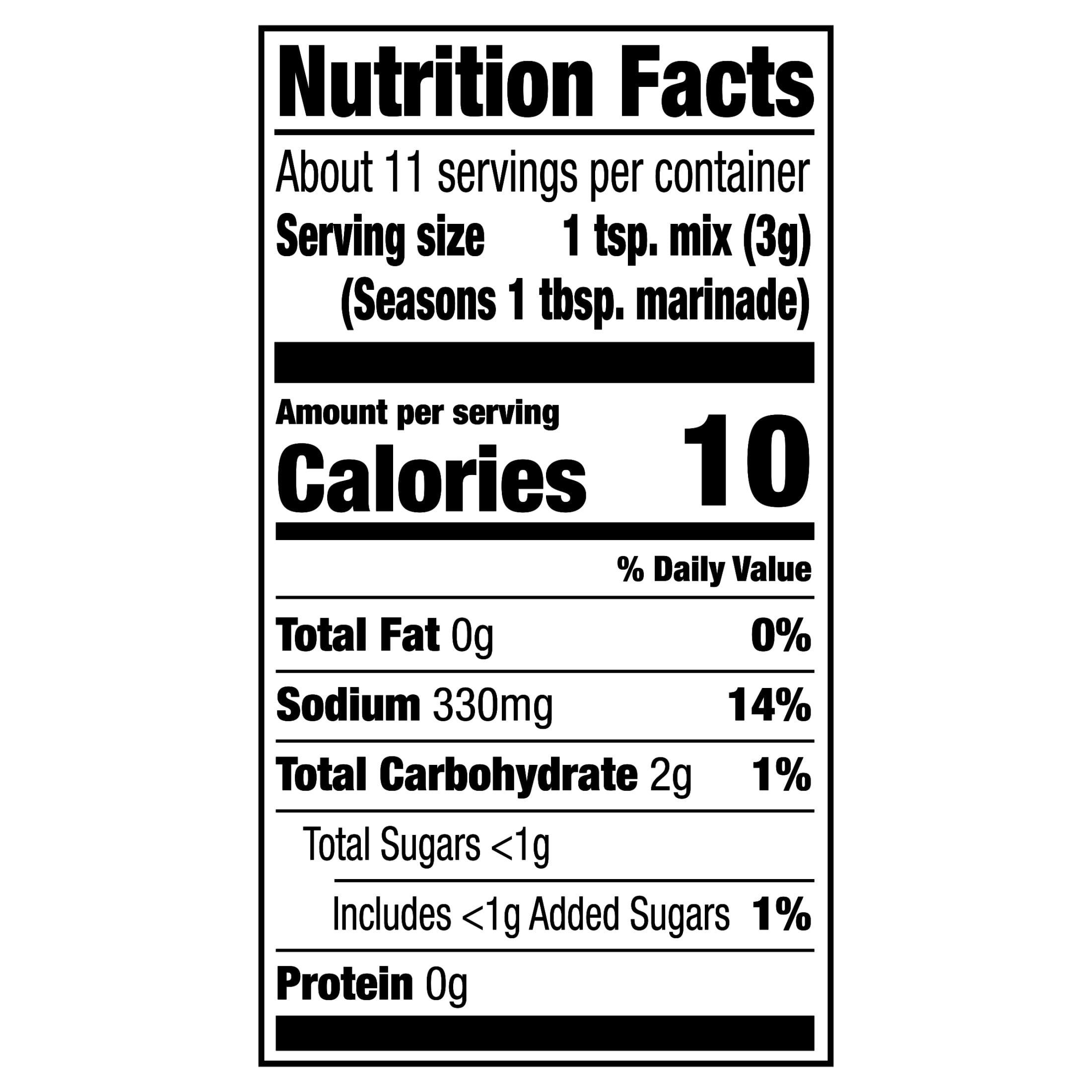 Seaoning Mix, Brown Sugar Bourbon Marinade, 1.25 oz Packet