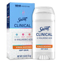 Clinical Antiperspirant Deodorant for Women, 100HR Sweat &amp; Odor Protection, Hyaluronic Acid, Soft Solid, Stress Response, 2.6 oz