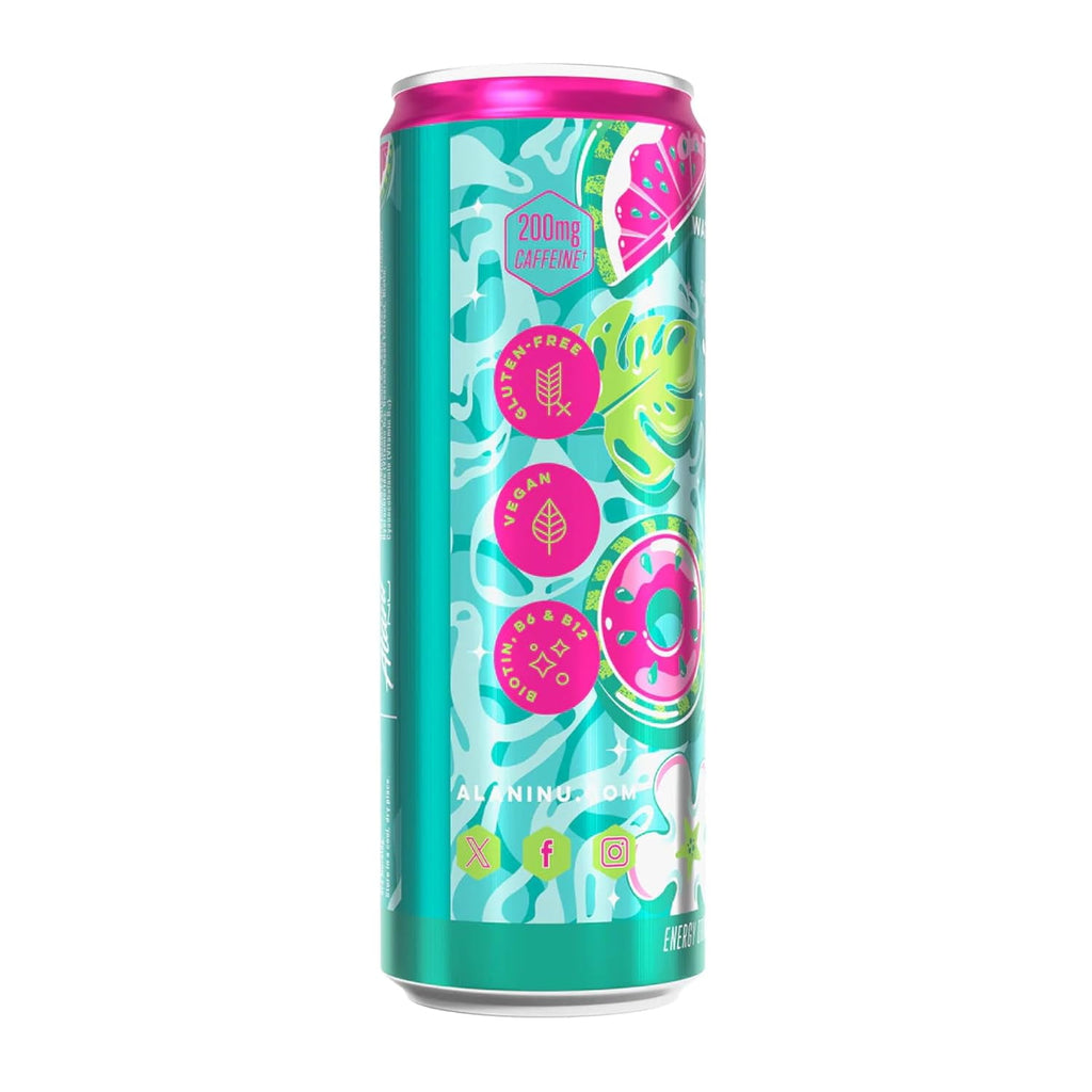 New Alani Energy Drinks Variety Pack - Blue Slush, Pink Slush, and Watermelon Wave, Sugar-Free &amp; Low-Calorie (12 fl oz, Pack of 6)
