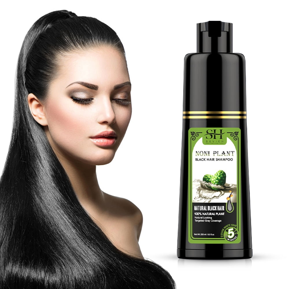Black Hair Dye Shampoo Fast Instant Magic 3 in 1 Hair Dye Shampoo 250ml Plant Essence Permanent Black Hair Color Dye Shampoo For Women Men Cover Gray White Hair