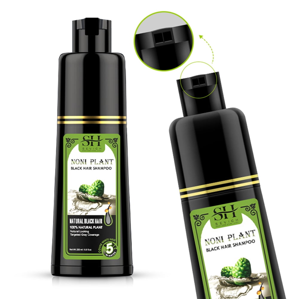Black Hair Dye Shampoo Fast Instant Magic 3 in 1 Hair Dye Shampoo 250ml Plant Essence Permanent Black Hair Color Dye Shampoo For Women Men Cover Gray White Hair