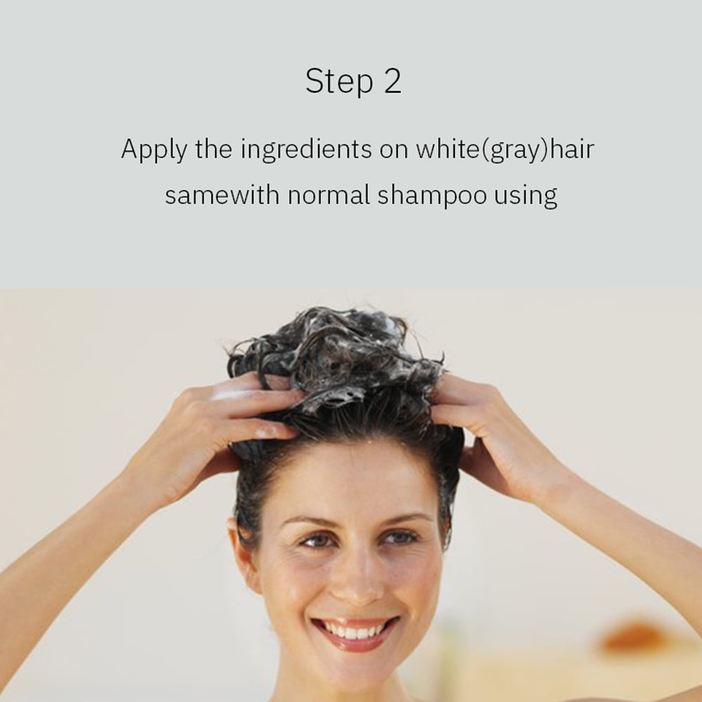 Black Hair Dye Shampoo Fast Instant Magic 3 in 1 Hair Dye Shampoo 250ml Plant Essence Permanent Black Hair Color Dye Shampoo For Women Men Cover Gray White Hair