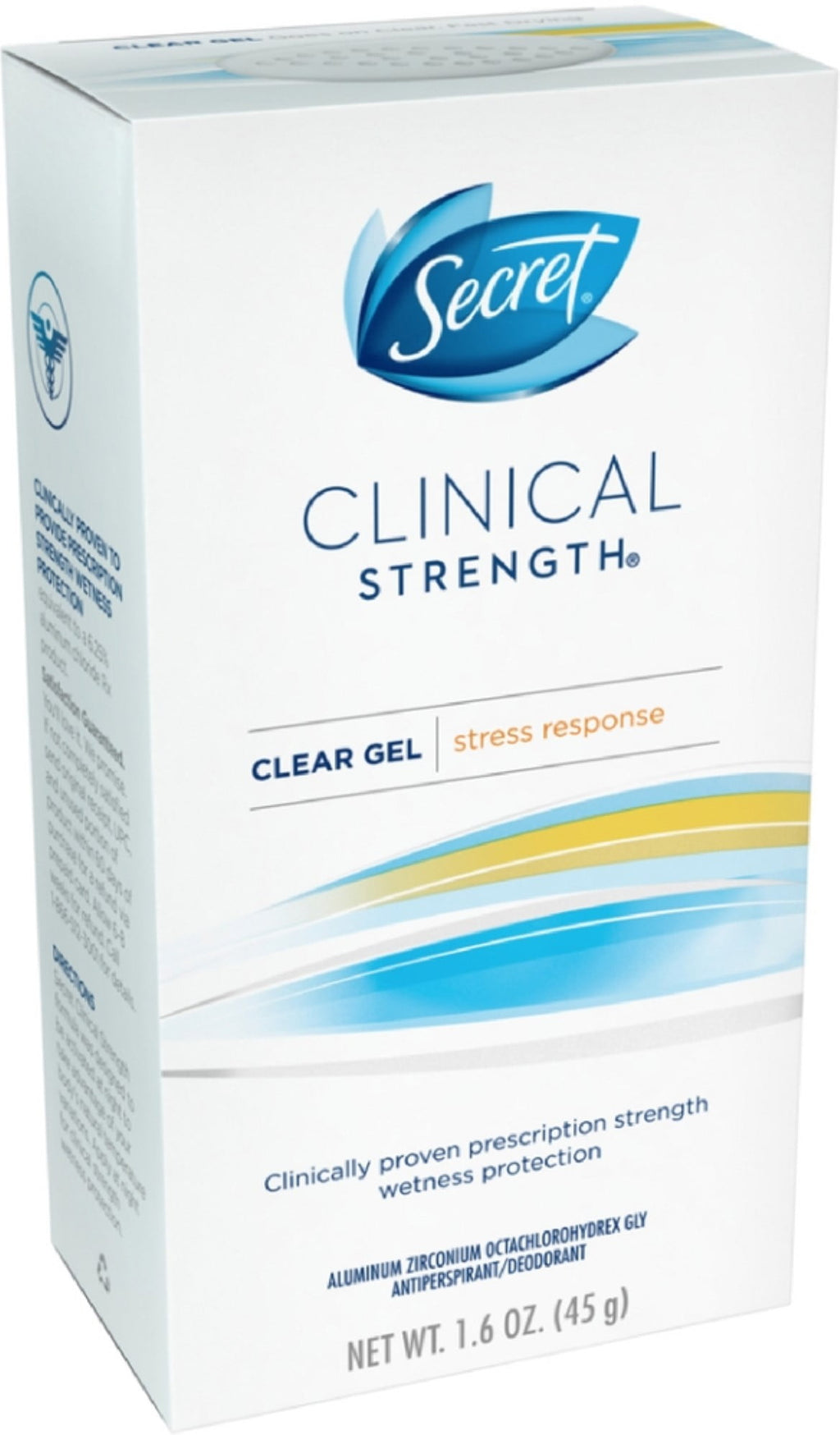 Clinical Strength Clear Gel Stress Response Deodorant, 1.6 oz (Pack of 4)