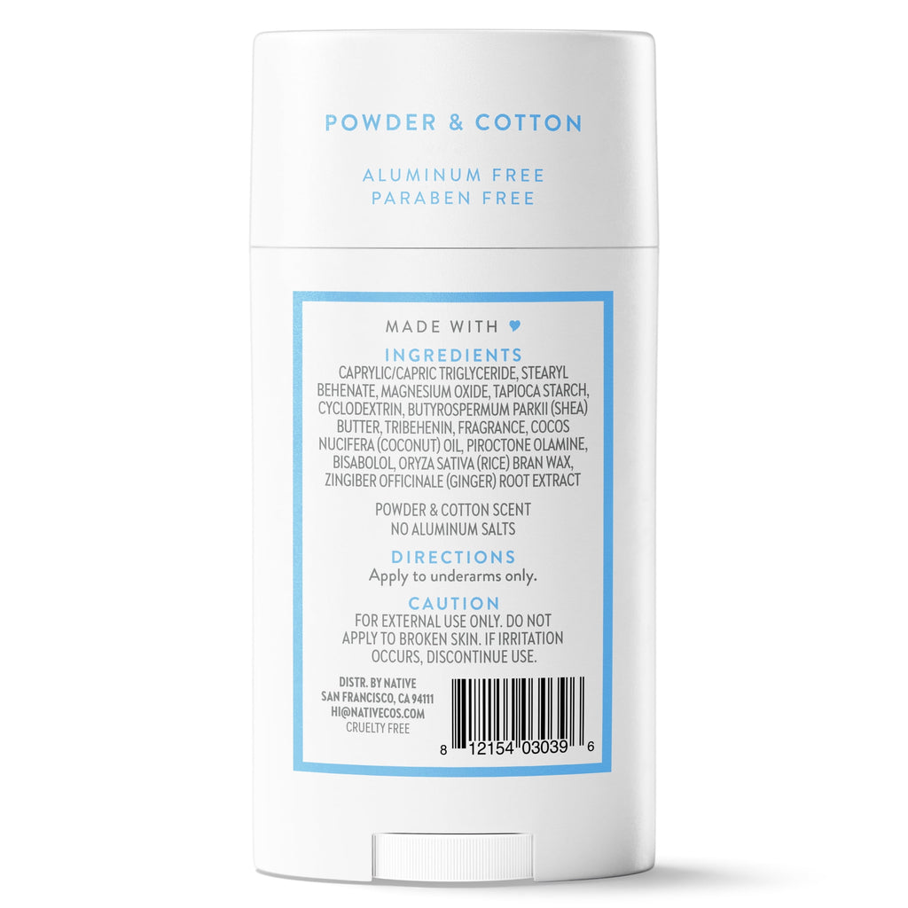 Deodorant, Aluminum Free, Powder &amp; Cotton, for Women and Men, 2.65 oz