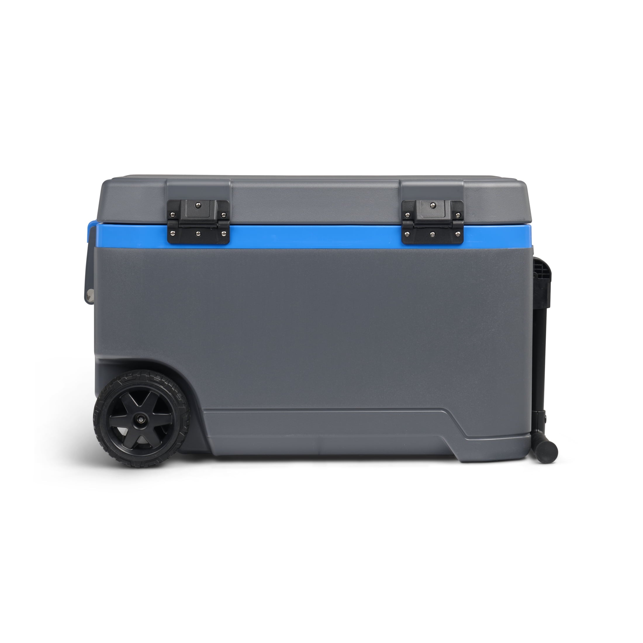 72 QT Overland Ice Chest Cooler with Wheels, Gray and Sneaky Blue
