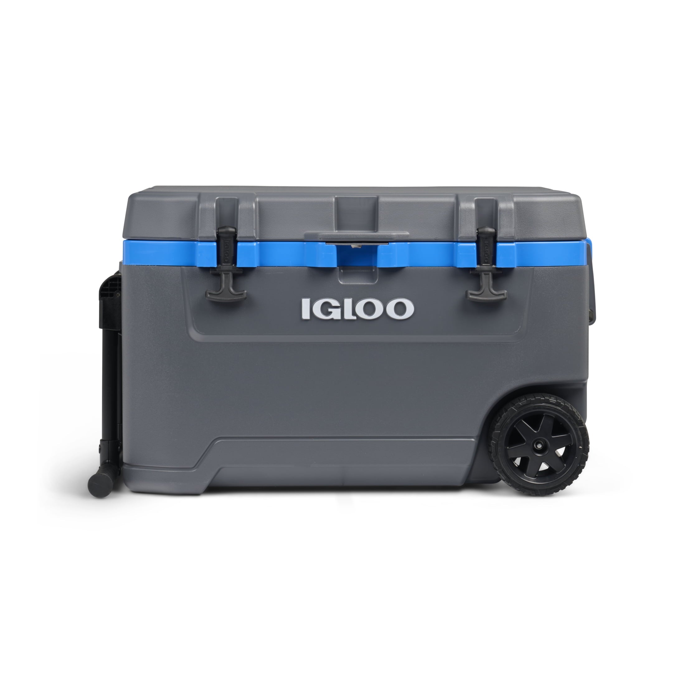 72 QT Overland Ice Chest Cooler with Wheels, Gray and Sneaky Blue