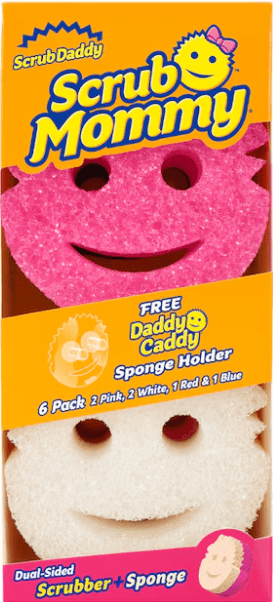 Polymer foam Sponge with scouring pad 6CT with Holder