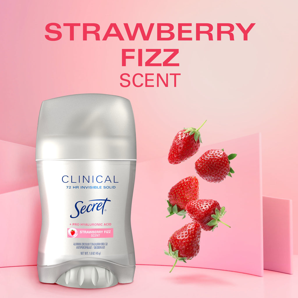 Clinical 72 HR l Invisible Solid Antiperspirant Mandarin Fizz with Pro-Hyaluronic Power 1.6 oz