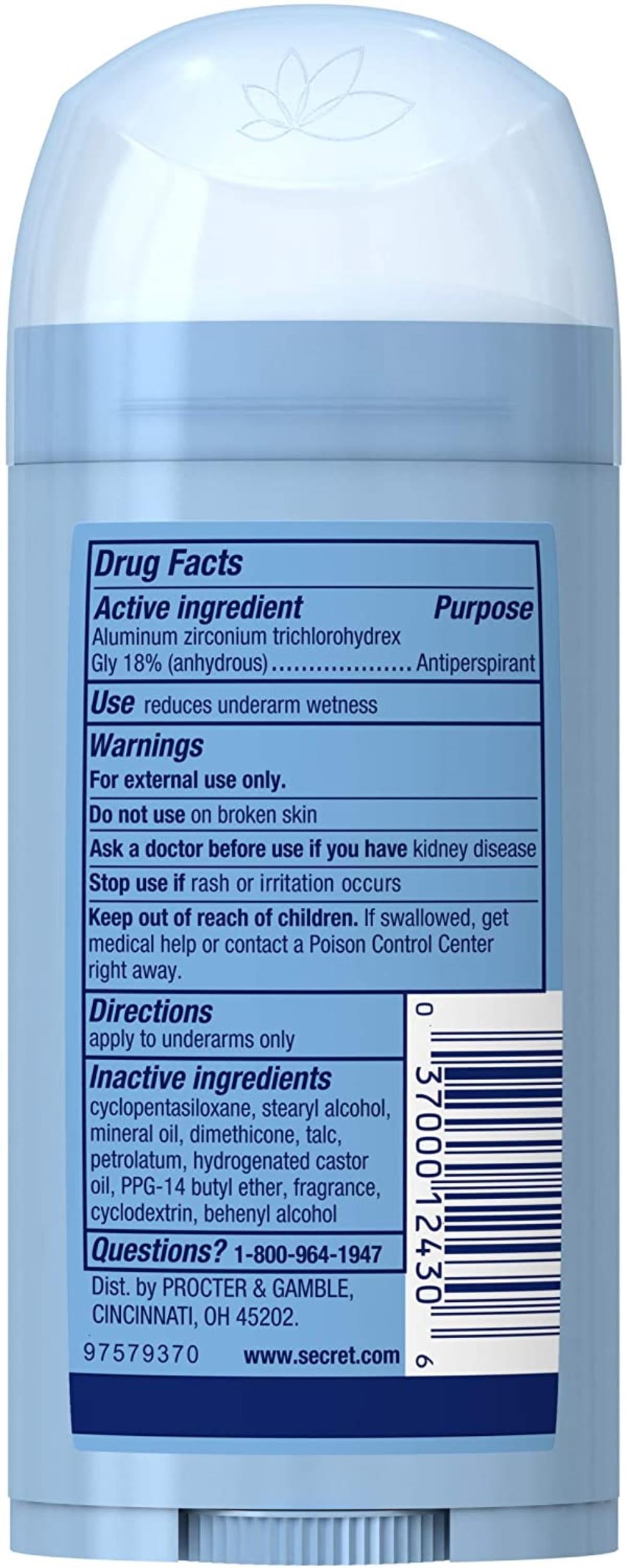 ( 2 Pack) Secret Anti-Perspirant Deodorant Invisible Solid Spring Breeze 2.60 oz