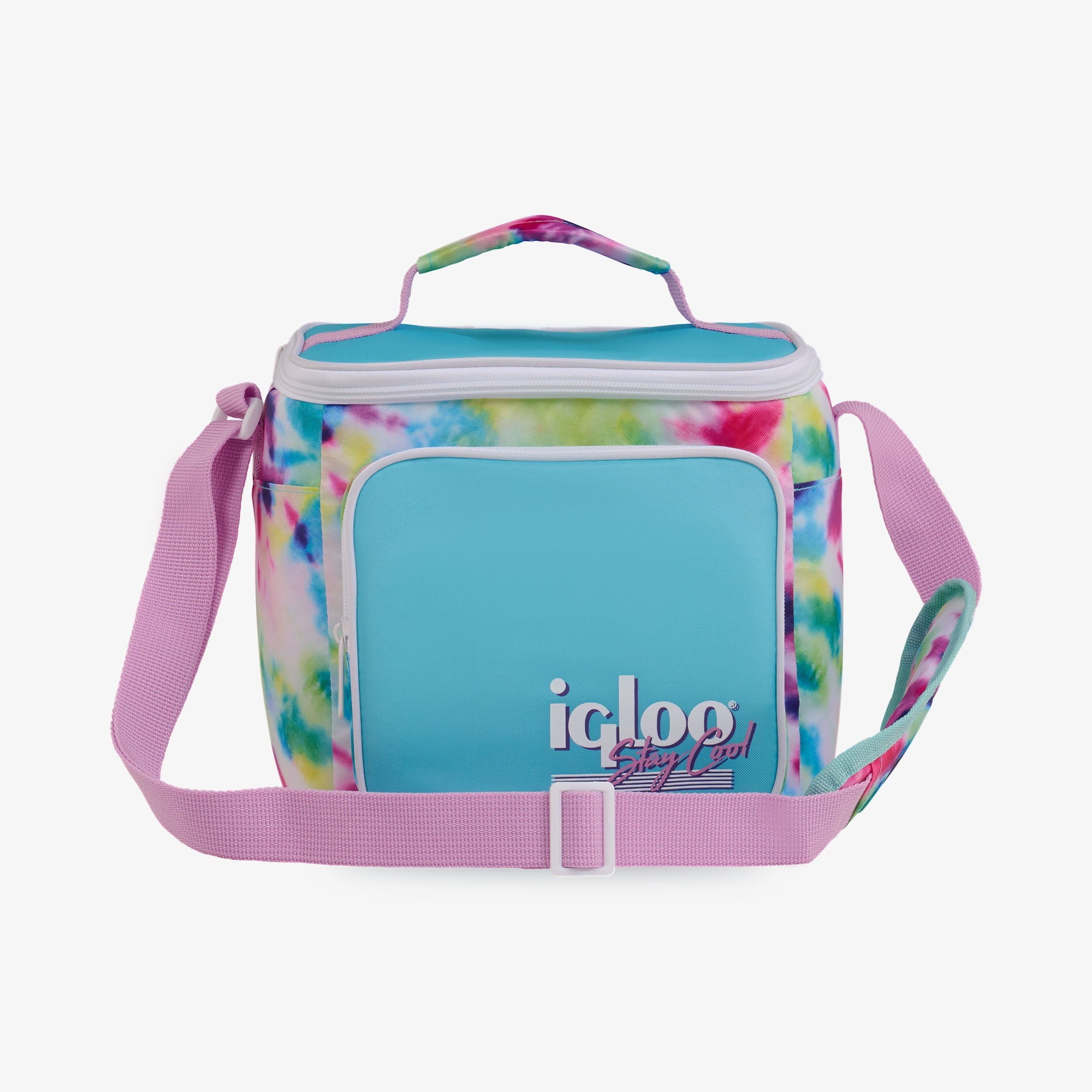 Igloo 9 can Retro Square Lunch Cooler Bag, Lilac Breeze and Light Blue